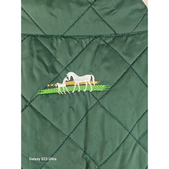 Irish National Stud, green quilted vest, Large hand pockets, szXXL, equestrian - Picture 2 of 7